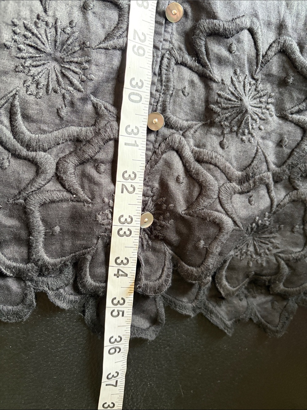 Veronica Beard Black Archie Floral Embroidered Dress Applique LBD Sz 8 - Picture 15 of 15